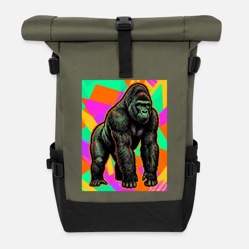 Gorilla - Rolltop Rucksack - Olive/Schwarz