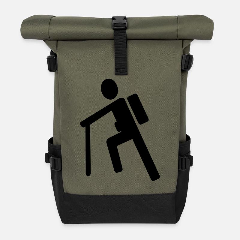 Bergsteiger - Rolltop Rucksack - Olive/Schwarz