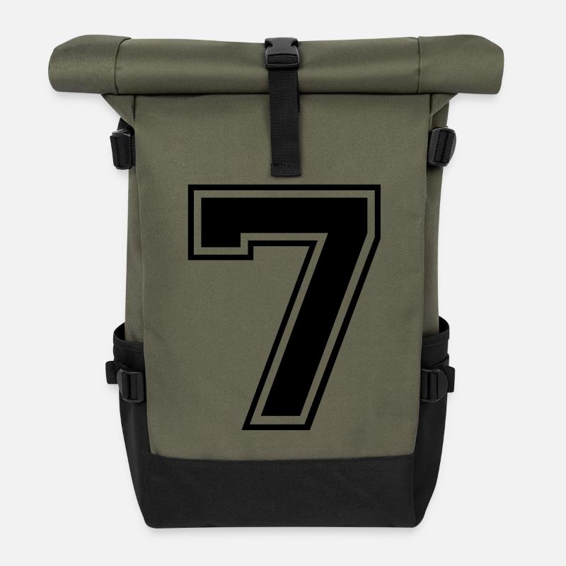 sieben - Rolltop Rucksack - Olive/Schwarz