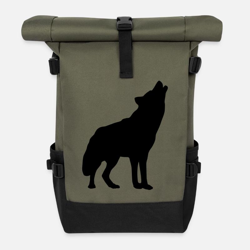 wolf_f1 - Rolltop Rucksack - Olive/Schwarz