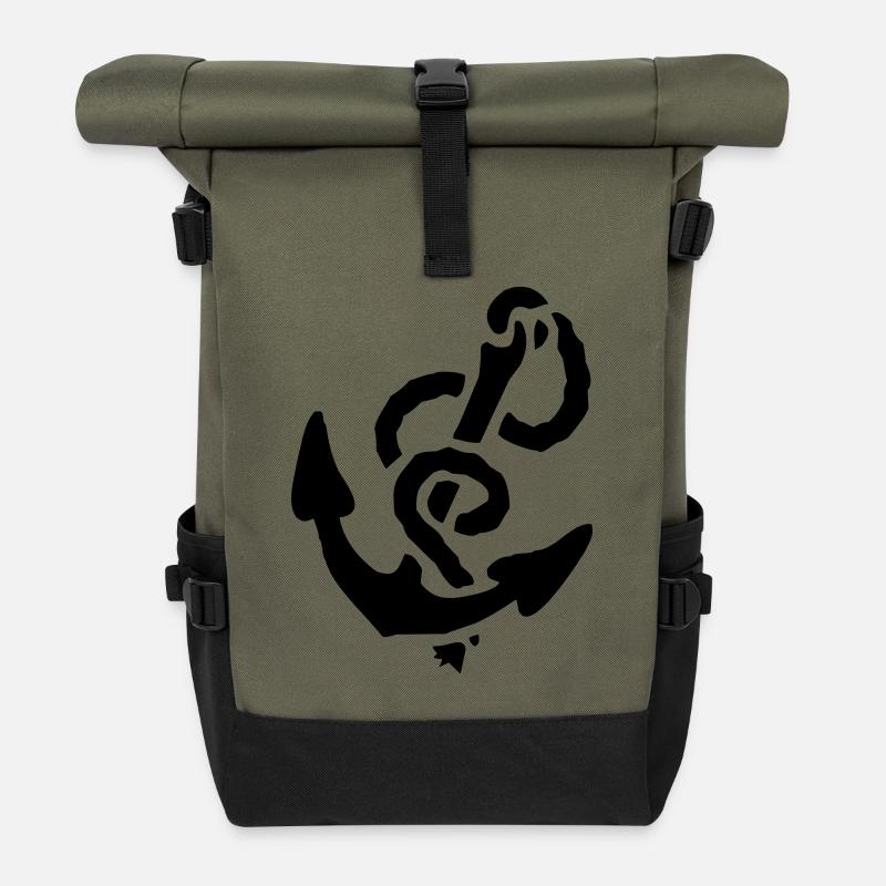 Anker - Rolltop Rucksack - Olive/Schwarz