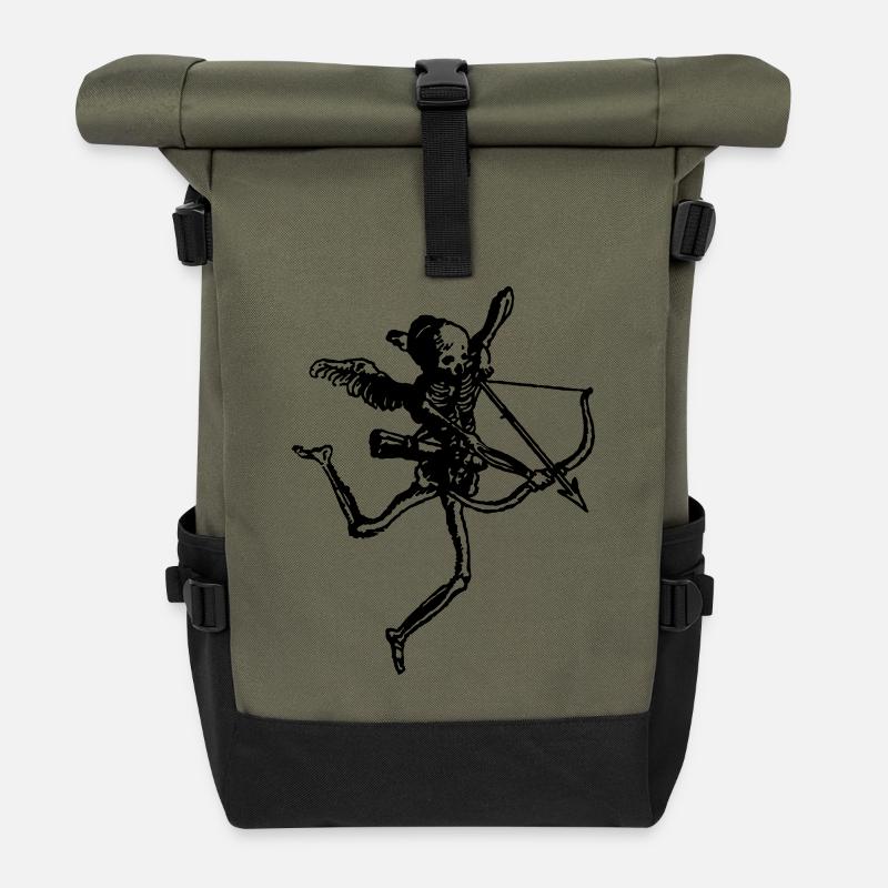 Amor Skelett - Rolltop Rucksack - Olive/Schwarz