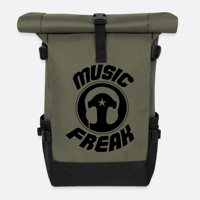 Music Freak - Rolltop Rucksack - Olive/Schwarz