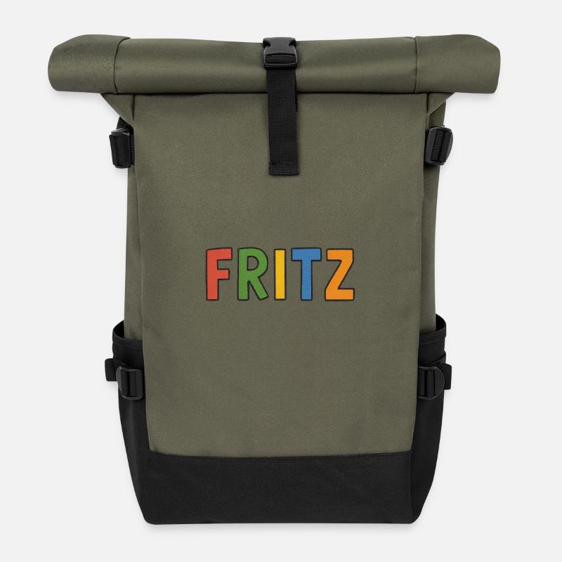 Fritz - Rolltop Rucksack - Olive/Schwarz