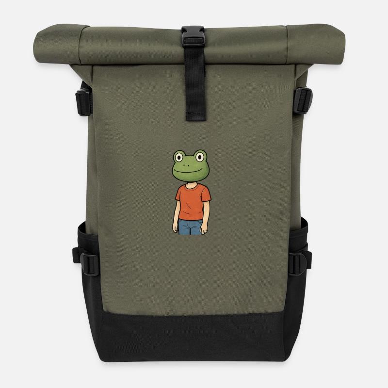 Pepe: Life stinks - Roll Top Backpack - olive/black