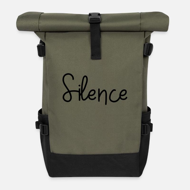 Silence - Roll Top Backpack - olive/black