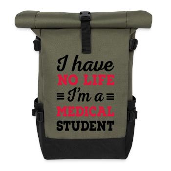 6061912 127058735 étudiant en médecine - Sac à dos roll top - olive/noir - Devant