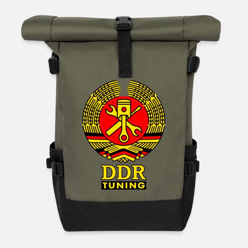DDR Tuning Coat of Arms 3c - Roll Top Backpack - olive/black