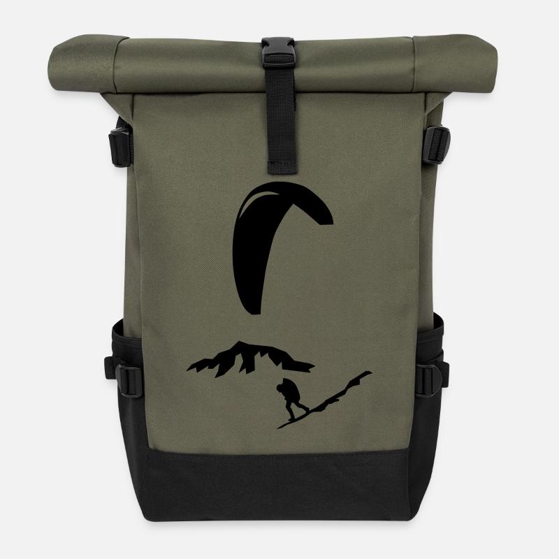 Paragliding - Rolltop Rucksack - Olive/Schwarz