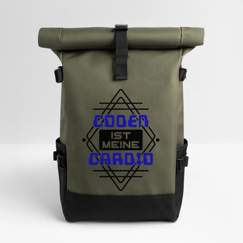 Software Developer Developer Cool Saying Coden Roll Top Backpack