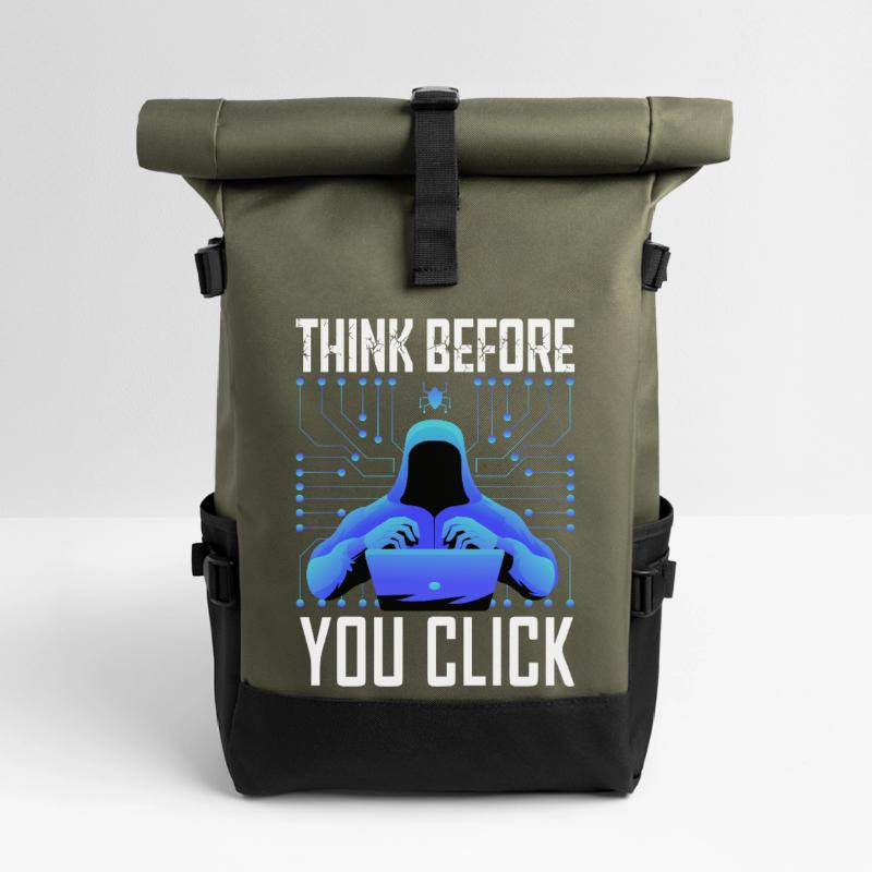 Hacker-Hacker-Hacker-Programmierer Linux Cybersicherheitsdaten Rolltop Rucksack