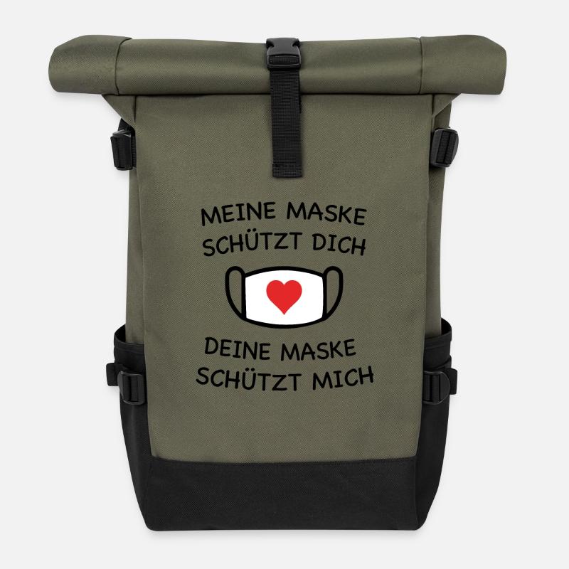 Maske - Rolltop Rucksack - Olive/Schwarz