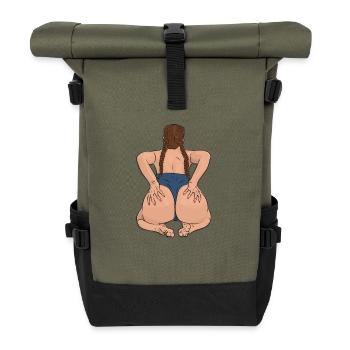 Sexy Ass Body Positivity beautiful Comic body - Sac à dos roll top - olive/noir - Devant