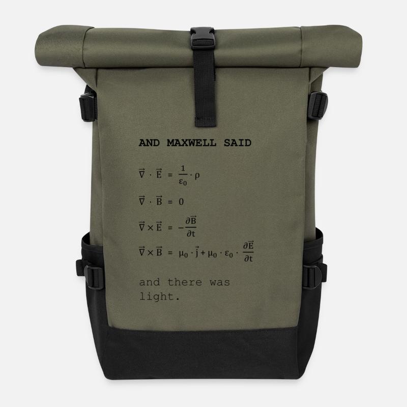 Maxwell-Gleichungen - Rolltop Rucksack - Olive/Schwarz