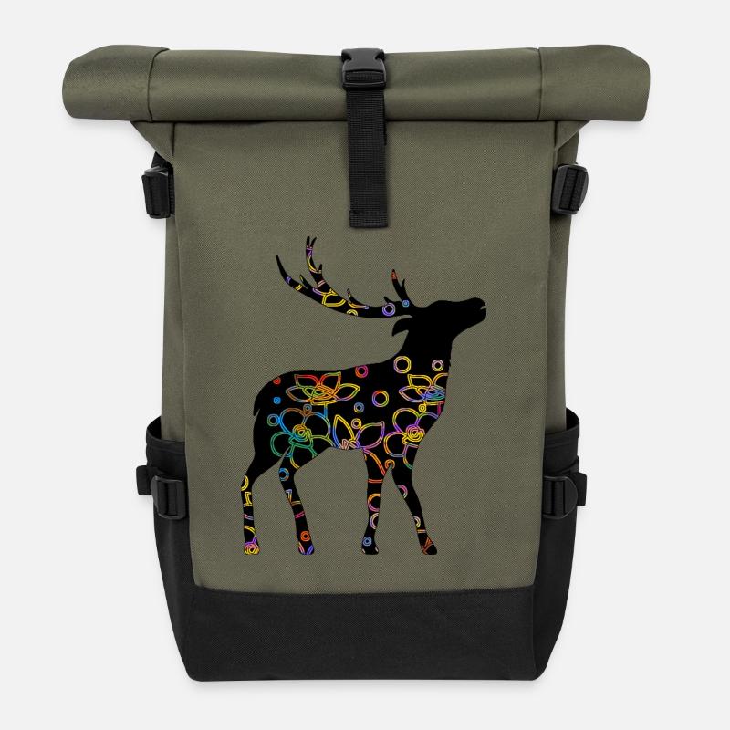Hirsch - Rolltop Rucksack - Olive/Schwarz