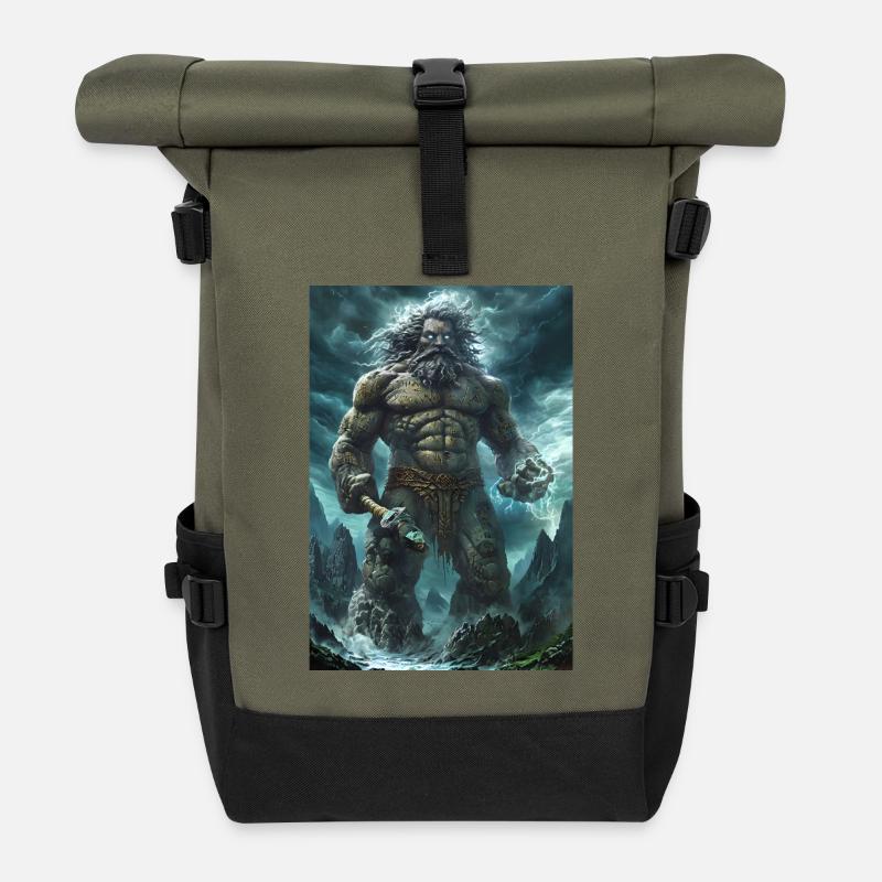 Giant Giant Gift - Roll Top Backpack - olive/black