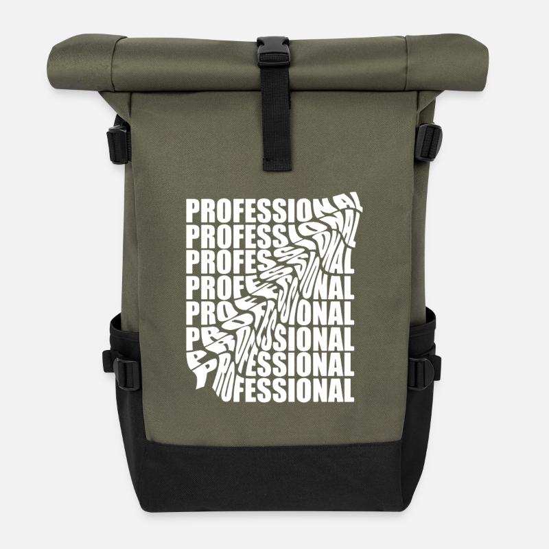 Professionnel - Sac à dos roll top - olive/noir