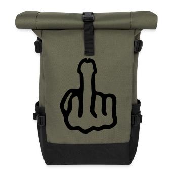 fckyou - Sac à dos roll top - olive/noir - Devant