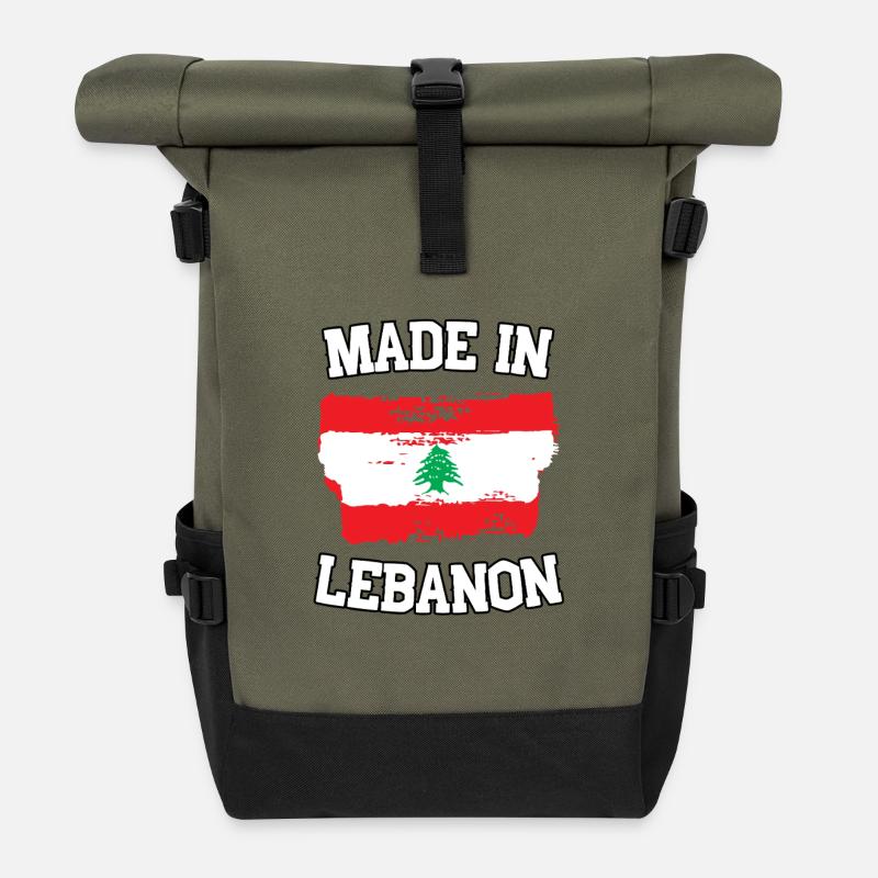 Made in Lebanon - Rolltop Rucksack - Olive/Schwarz