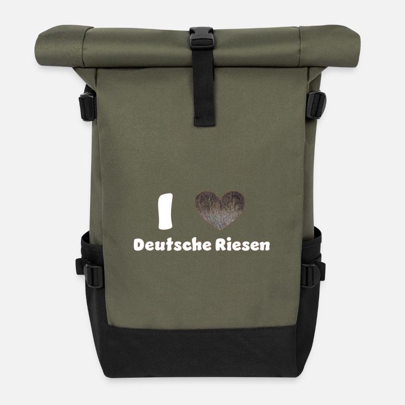 Deutsche Riesen - Rolltop Rucksack - Olive/Schwarz