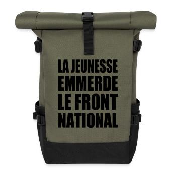 la jeunesse emmerde front national - Rolltop Rucksack - Olive/Schwarz - Vorne