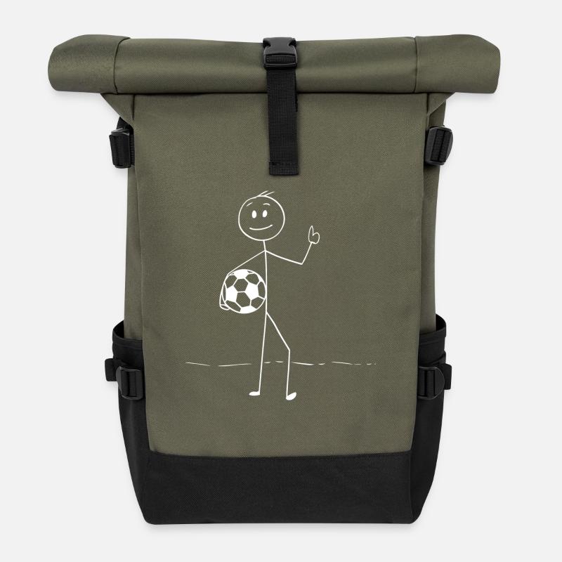Football fan - Roll Top Backpack - olive/black
