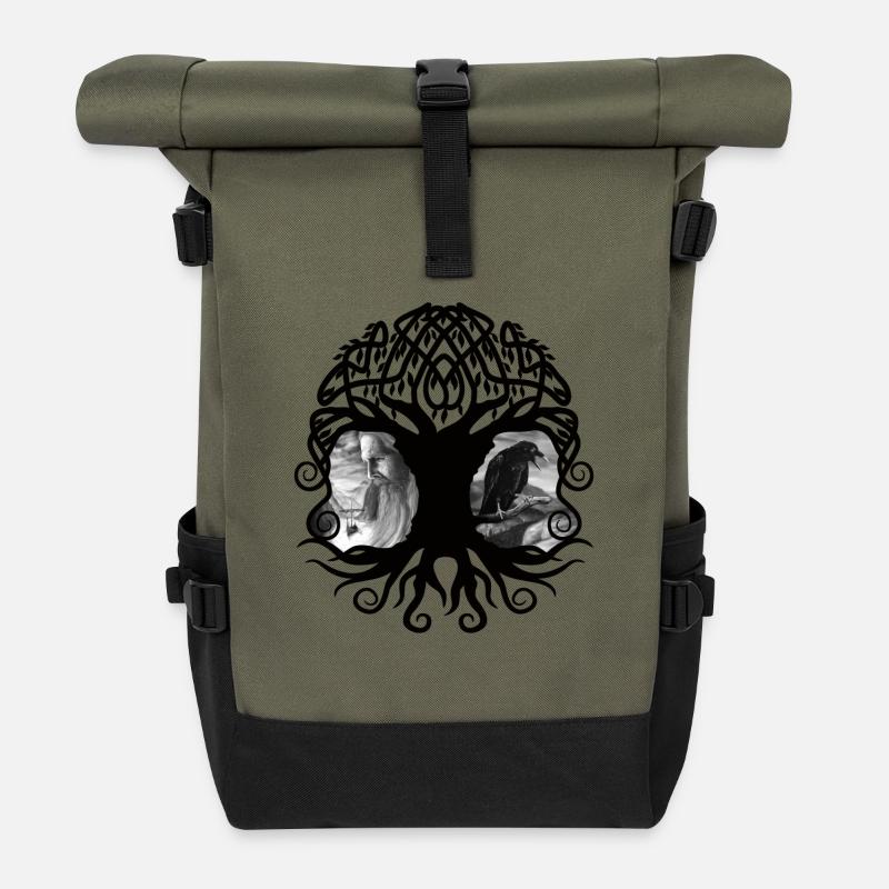Yggdrasil - Sac à dos roll top - olive/noir