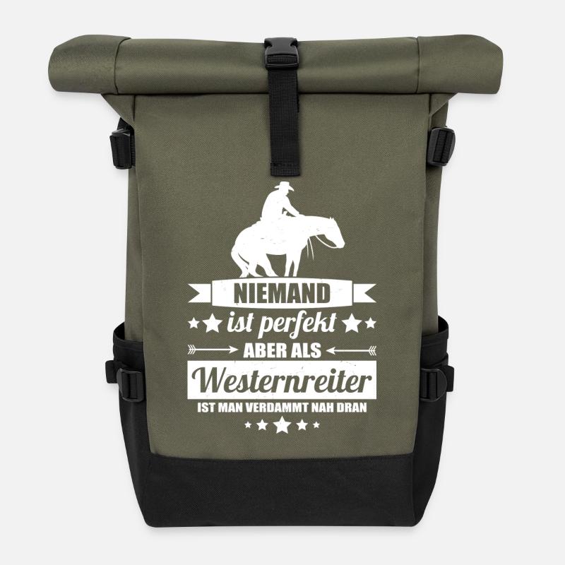 Westernreiter - Rolltop Rucksack - Olive/Schwarz