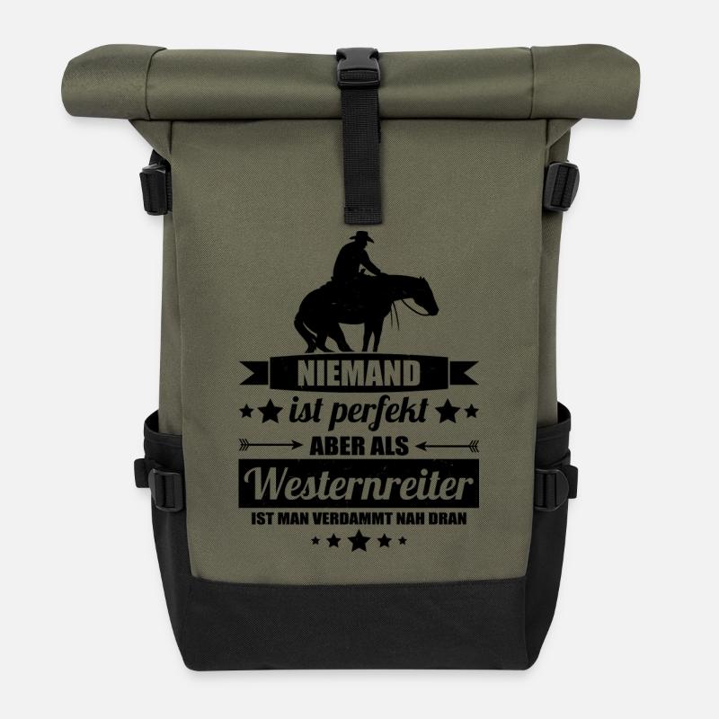Westernreiter - Rolltop Rucksack - Olive/Schwarz