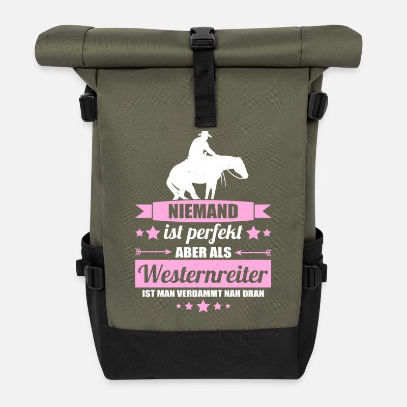 Westernreiter - Rolltop Rucksack - Olive/Schwarz
