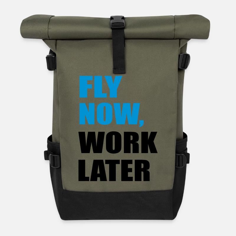 fliegen - Rolltop Rucksack - Olive/Schwarz