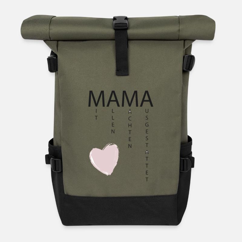 Mama - Rolltop Rucksack - Olive/Schwarz