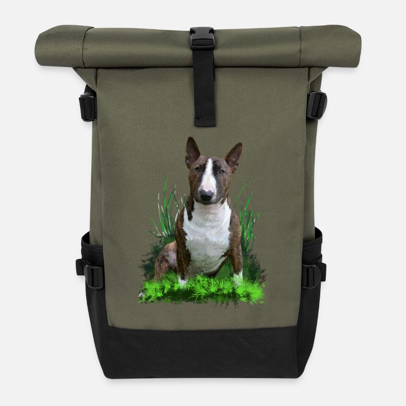 Bullterrier - Rolltop Rucksack - Olive/Schwarz
