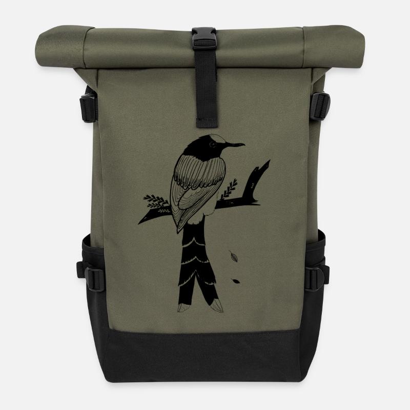 Blackbird - Roll Top Backpack - olive/black