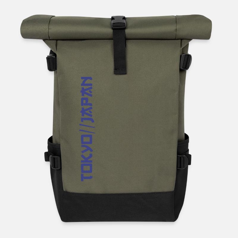 Tokyo - Sac à dos roll top - olive/noir