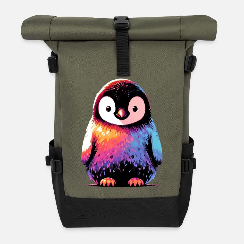 Pinguin - Rolltop Rucksack - Olive/Schwarz