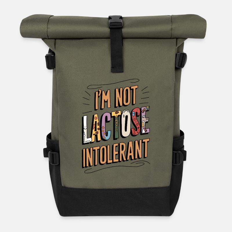 Not Lactose Intolerant - Rolltop Rucksack - Olive/Schwarz