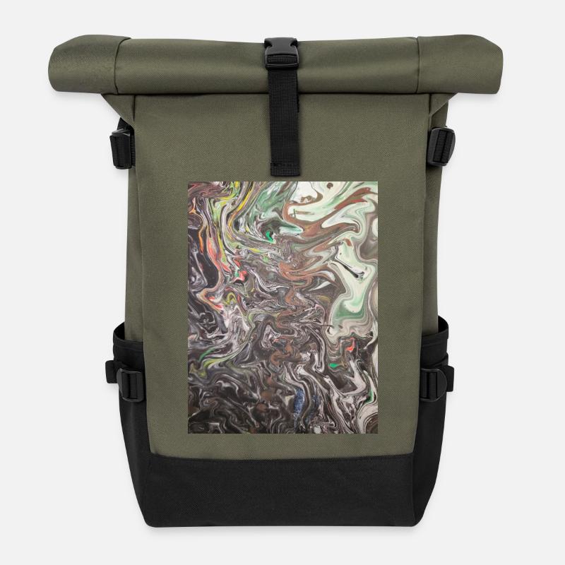 Karudako - Rolltop Rucksack - Olive/Schwarz