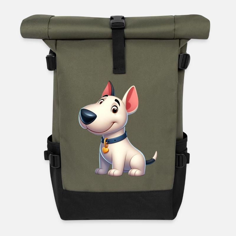 Bullterrier - Rolltop Rucksack - Olive/Schwarz