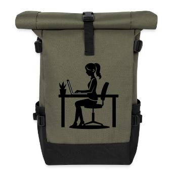 Femme Emploi Informatique - Sac à dos roll top - olive/noir - Devant
