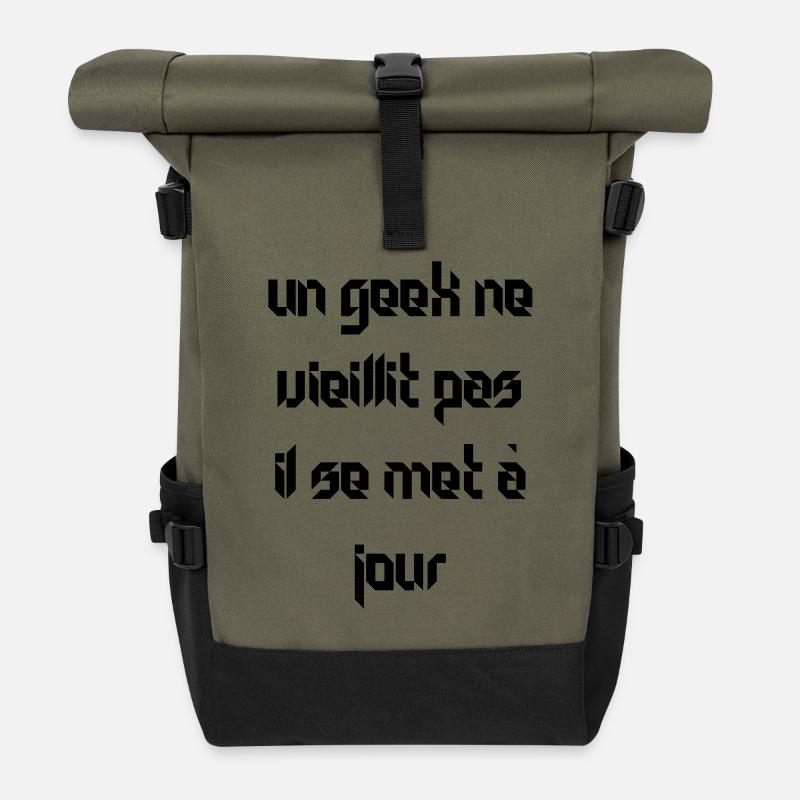 geeks - Rolltop Rucksack - Olive/Schwarz