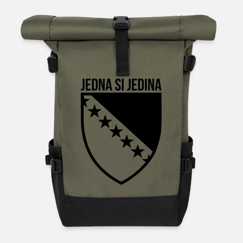 Jedna Si Jedina Bosna - Rolltop Rucksack - Olive/Schwarz