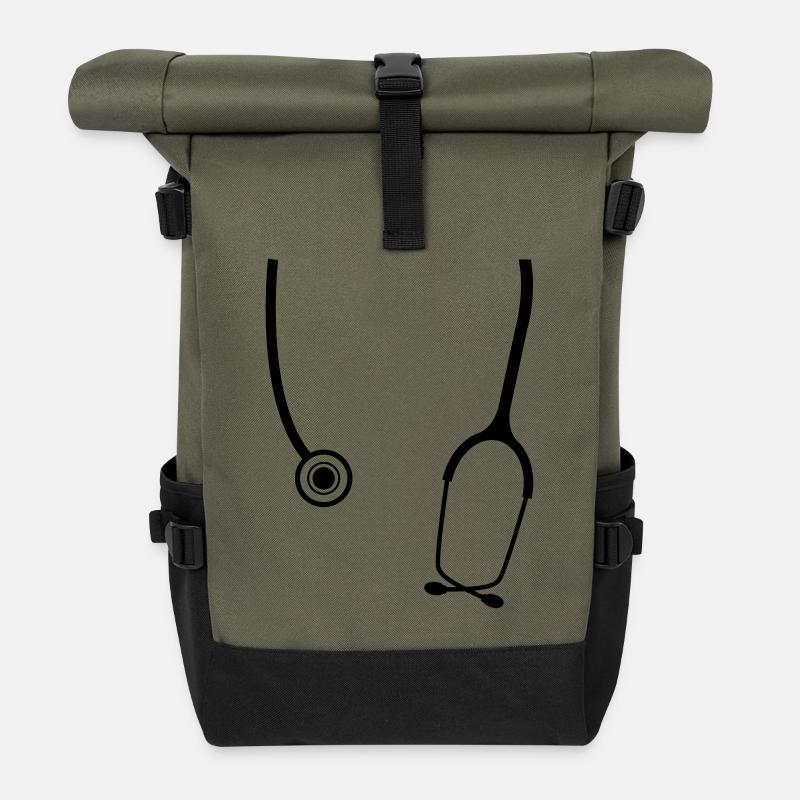Arzt - Rolltop Rucksack - Olive/Schwarz