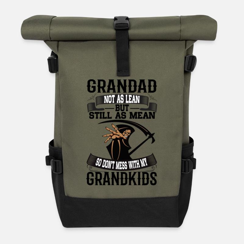 Grandad - Roll Top Backpack - olive/black