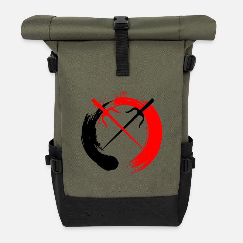 Ensozen sai - Rolltop Rucksack - Olive/Schwarz