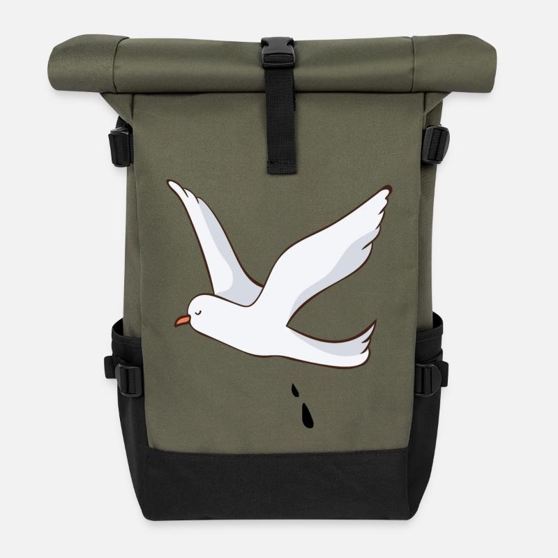 Möwe - Rolltop Rucksack - Olive/Schwarz