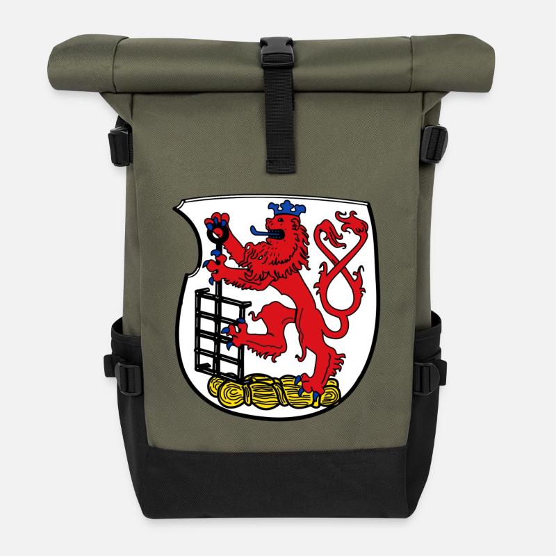 Wuppertal - Rolltop Rucksack - Olive/Schwarz