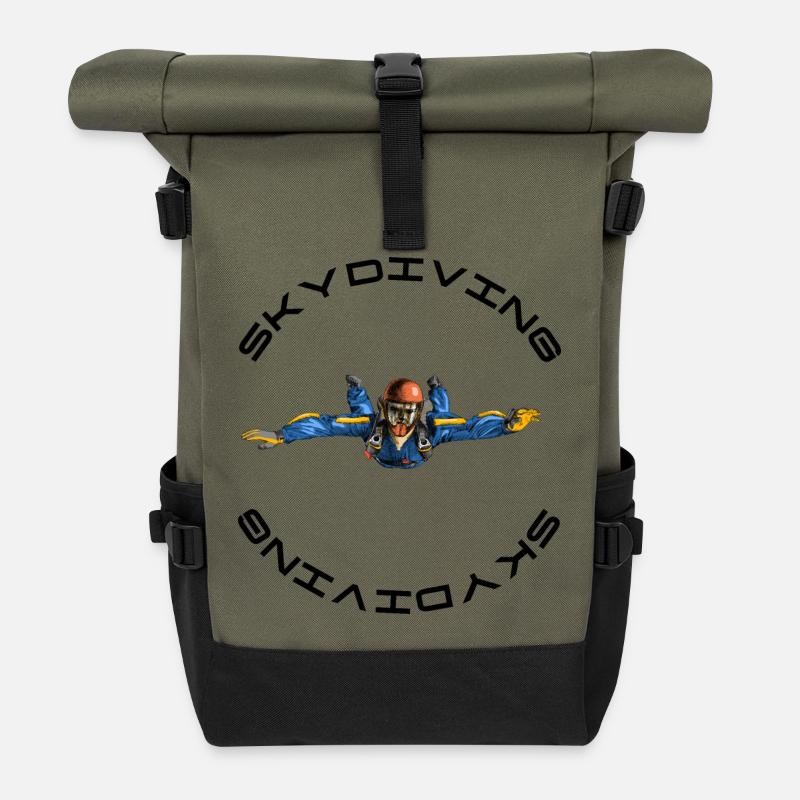 skydiving - Rolltop Rucksack - Olive/Schwarz