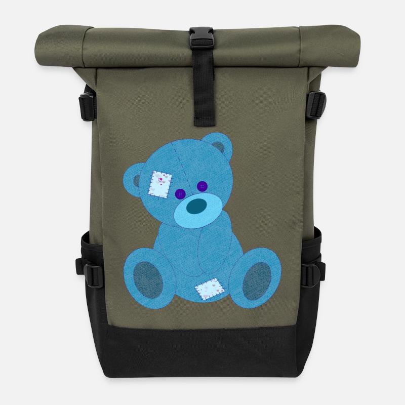 Blauer Bär - Rolltop Rucksack - Olive/Schwarz