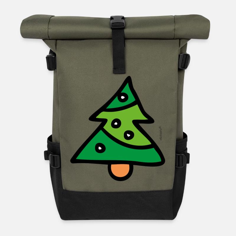Arbre à bonbons minimaliste - Sac à dos roll top - olive/noir